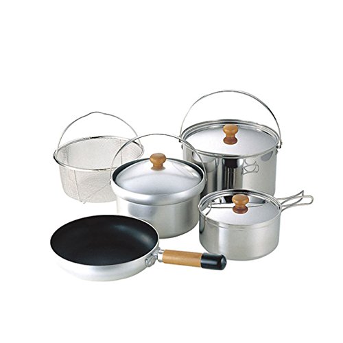 UNIFLAME DX 660232 fan5 Camp 660232 Cooker Set Stainless Steel NEW 