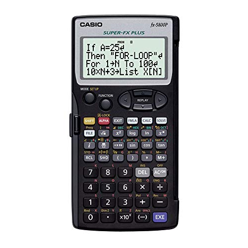 Casio 10 digits Program function calculator 407 FX-5800P-N Black