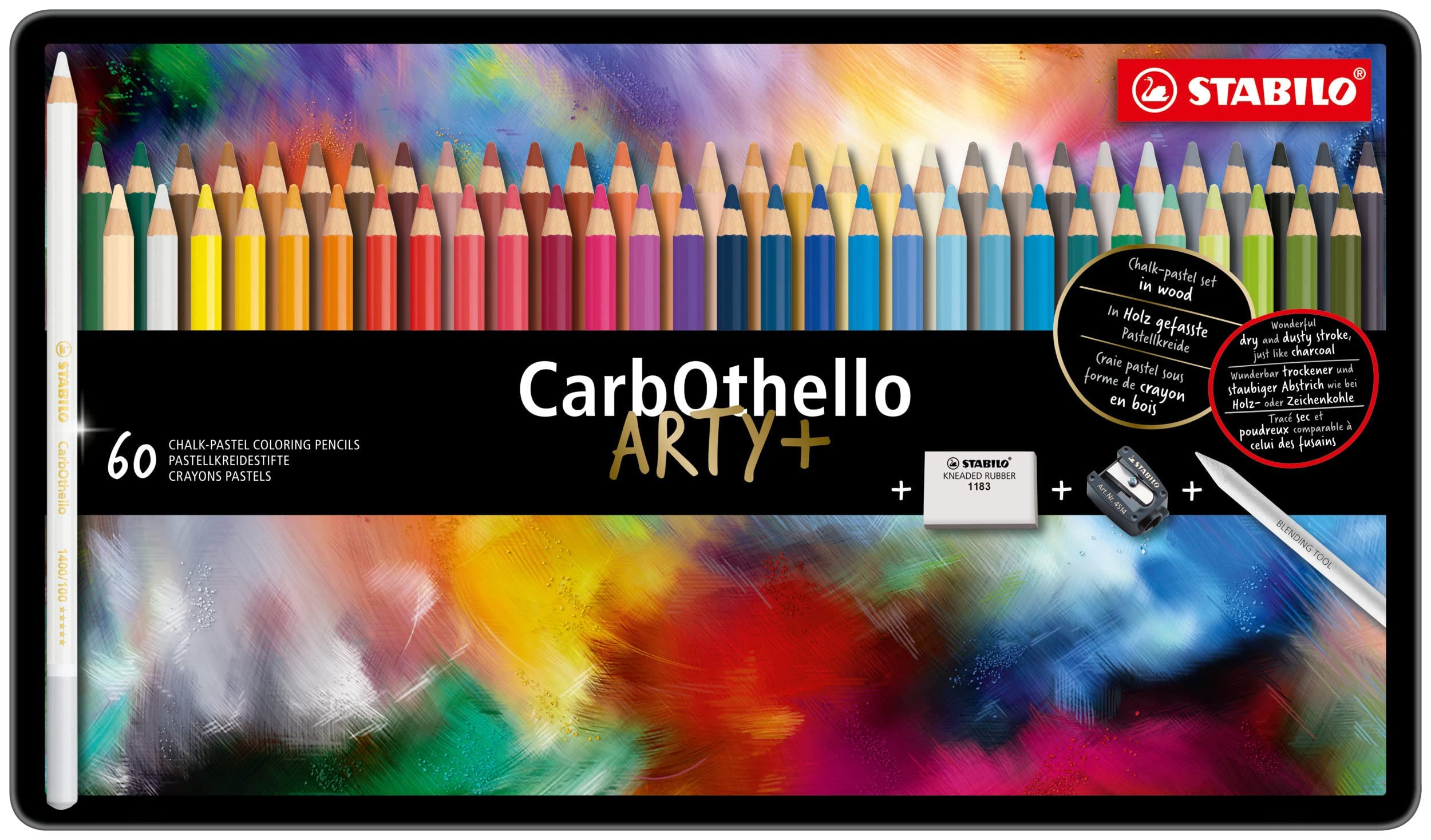 Stabilo Carbothello Water Colored Pastel Pencil Set of 60-Color