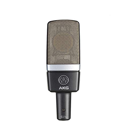 AKG C214 condenser microphone Gray XLR Power cord type 156 dB