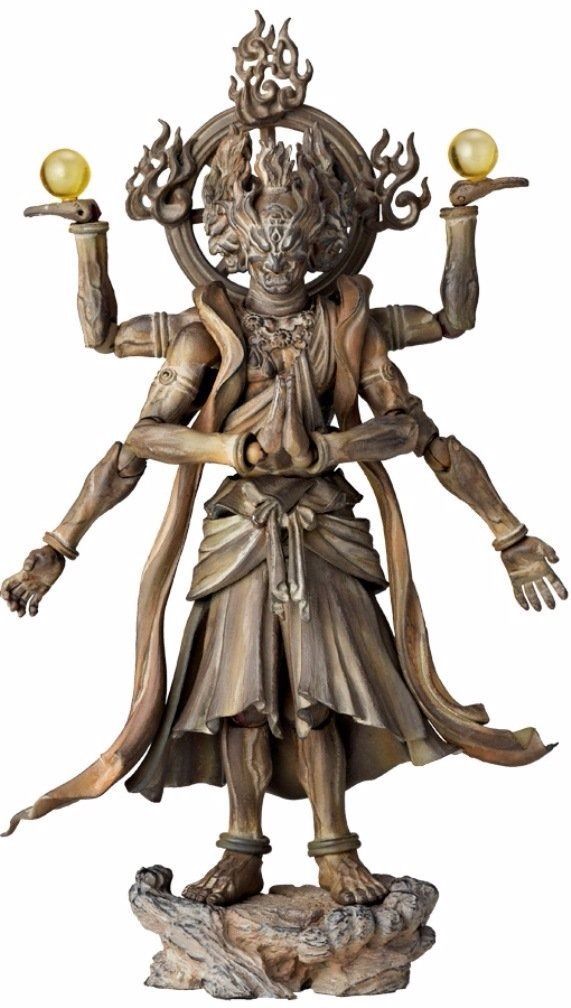 TAKEYA REVOLTECH 木調版 阿形吽形　セット Revoltech TAKEYA BUDDHIST STATUE COLLECTION No.003EX ASHURA Wood