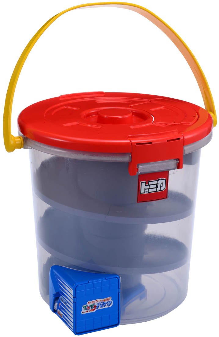 Takara Tomy Tomica Deru Deru Bucket Storage Bucket with Spiral