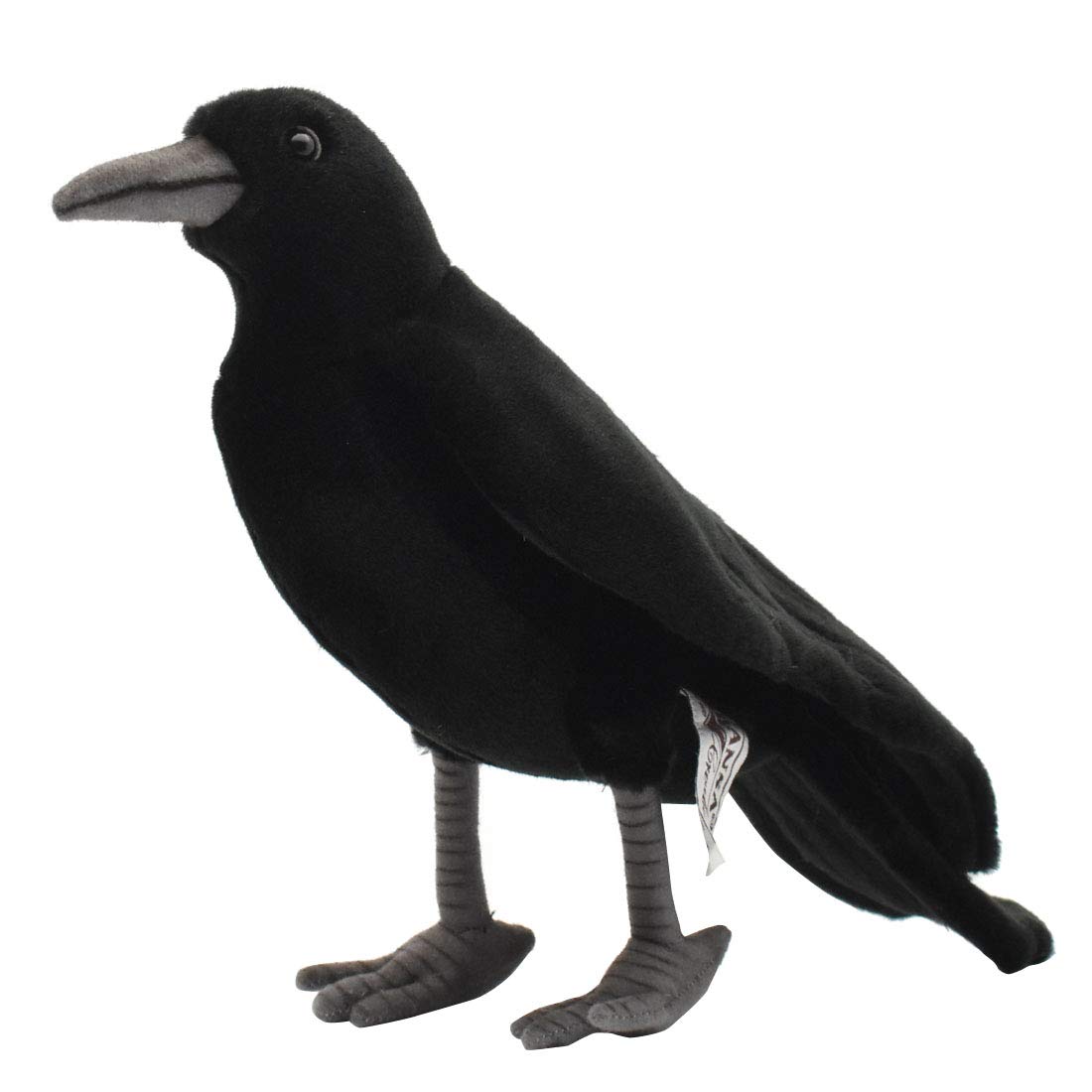 Hansa 31 Crow BH6266 Realistic Animal Plush Doll Black Made in