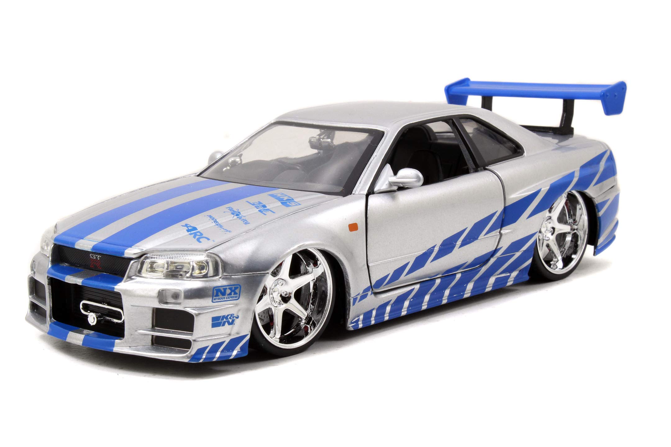 Jada Toys R34 GT-R 模型 Amazon.com: Jada Toys Fast & Furious 1:24 Brian's 2002 Nissan