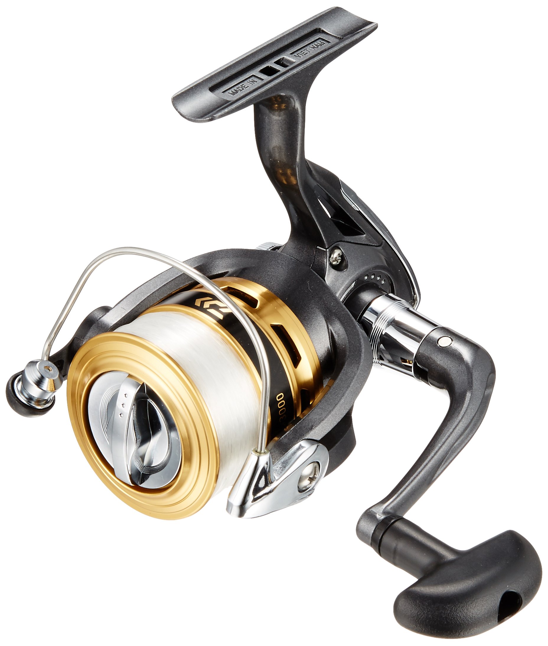 Daiwa 16 JOINUS 3000 Spinning Reel with Fishing Line Gold Black