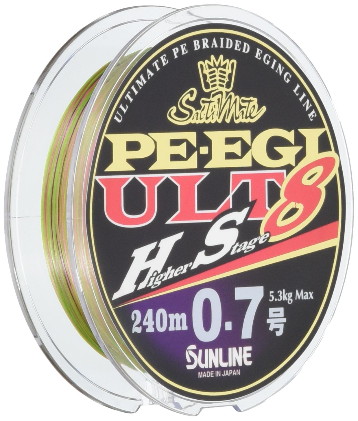 SUNLINE PE EGI ULT8 　0.5号 240m SUNLINE PE Line Saltimate EGI ULT HS8 240m #0.5 3.9kg 8-piece