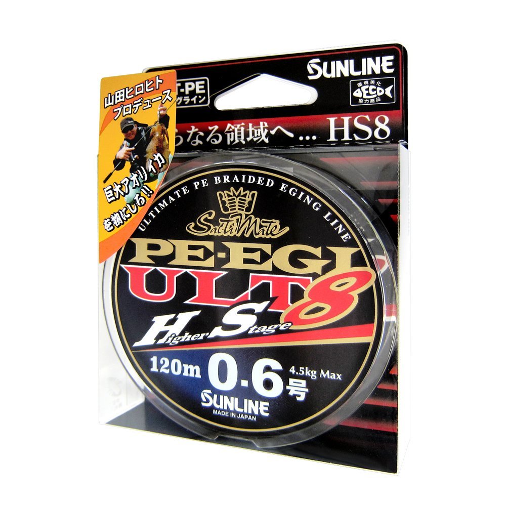 SUNLINE PE Line Saltimate EGI ULT HS8 120m #0.6 4.5kg 8-piece