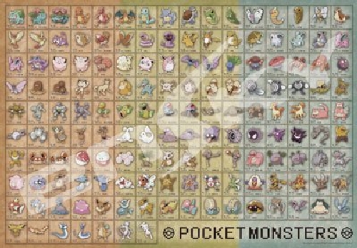 Ensky 1000 piece Jigsaw Puzzle Pokemon Pokedex No.001-151