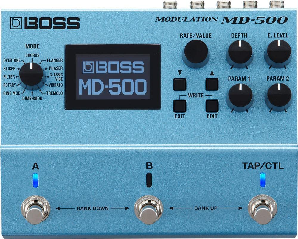 Boss MD-500 Modulation Guitar Pedal Multi Effector Blue Classic Style 9V NEW