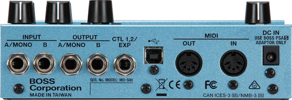 Boss MD-500 Modulation Guitar Pedal Multi Effector Blue Classic Style 9V NEW
