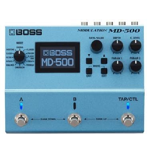 Boss MD-500 Modulation Guitar Pedal Multi Effector Blue Classic Style 9V NEW