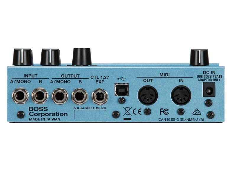 Boss MD-500 Modulation Guitar Pedal Multi Effector Blue Classic Style 9V NEW