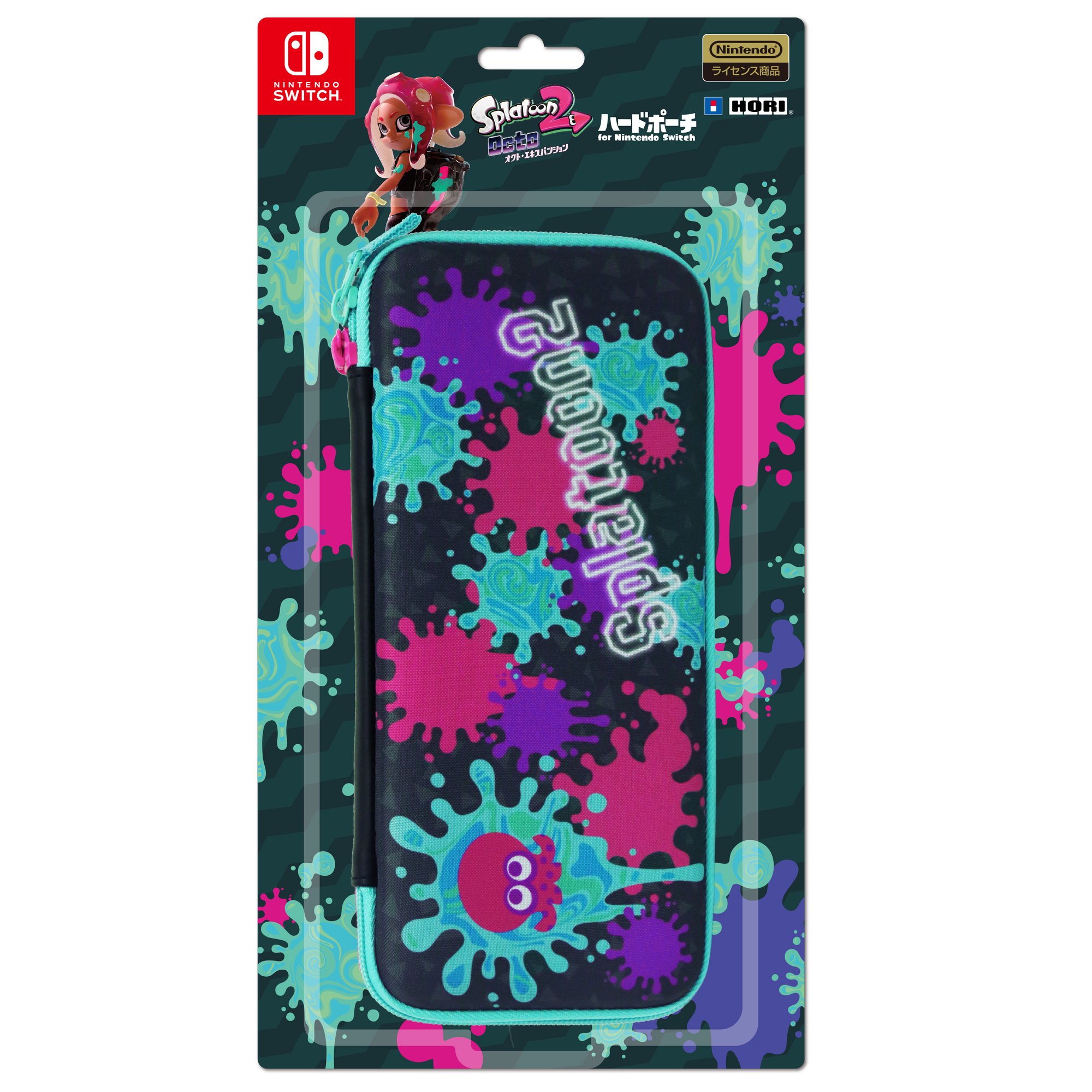 Hori Splatoon 2 Oct Hard Pouch for Nintendo Switch Ink x Octoling