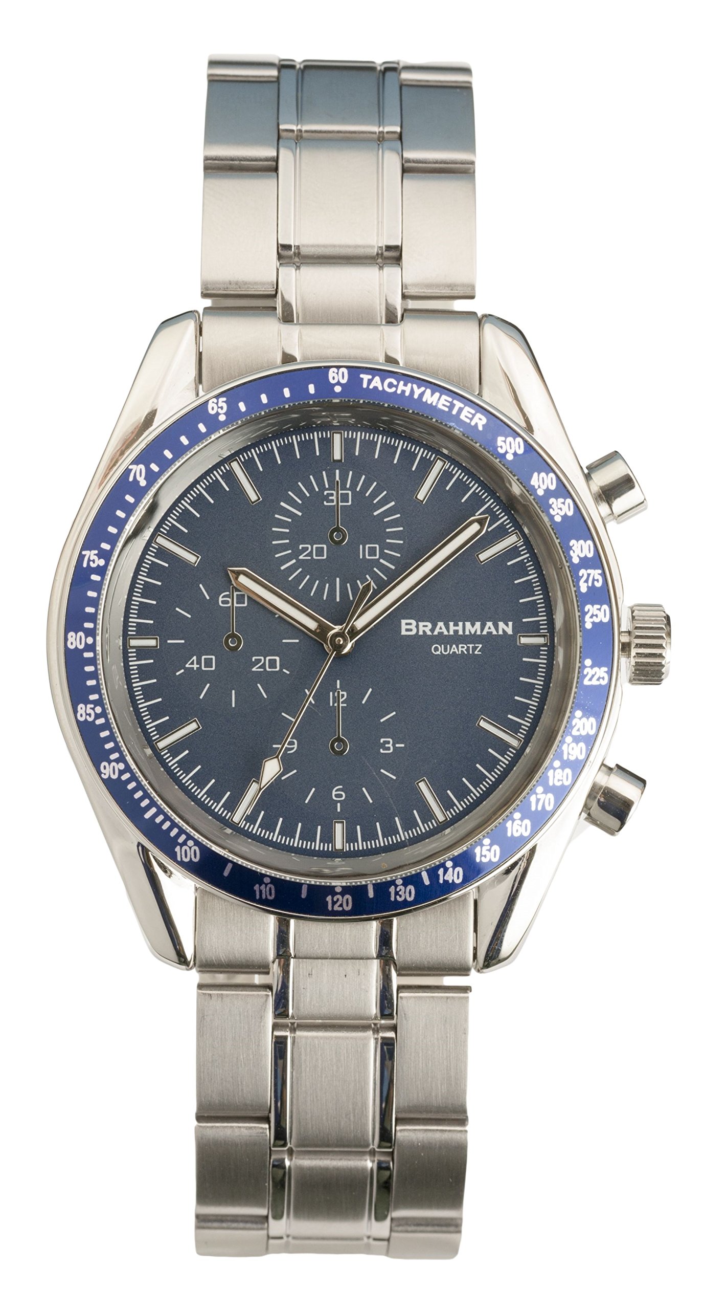 BRAHMAN Watch BR002-03 Men's Silver Stainless Steel Band Metal