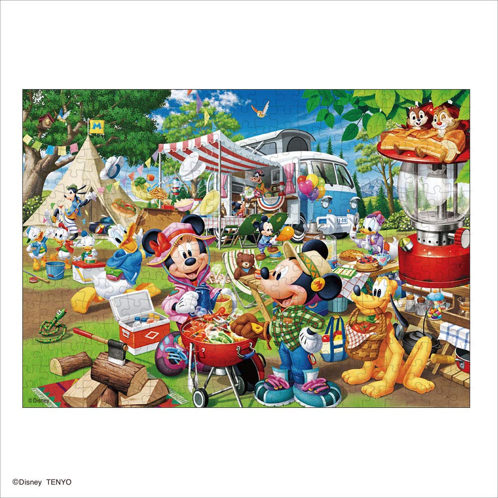 Tenyo 300 piece Disney Auto camping together Jigsaw Puzzle 30.5