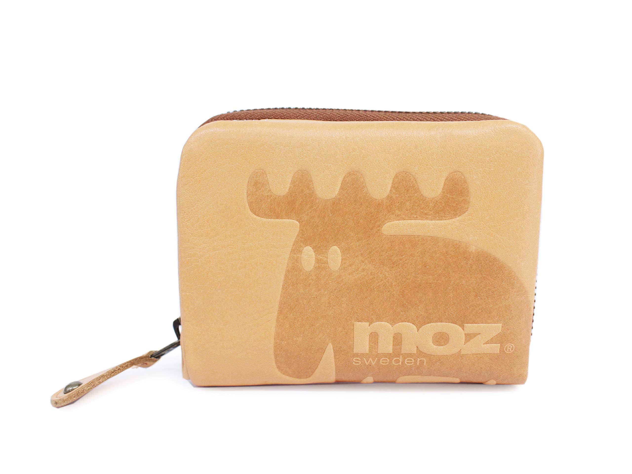 トップ Moz 86000 Genuine leather cowhide wallet Bifold round zip Women's