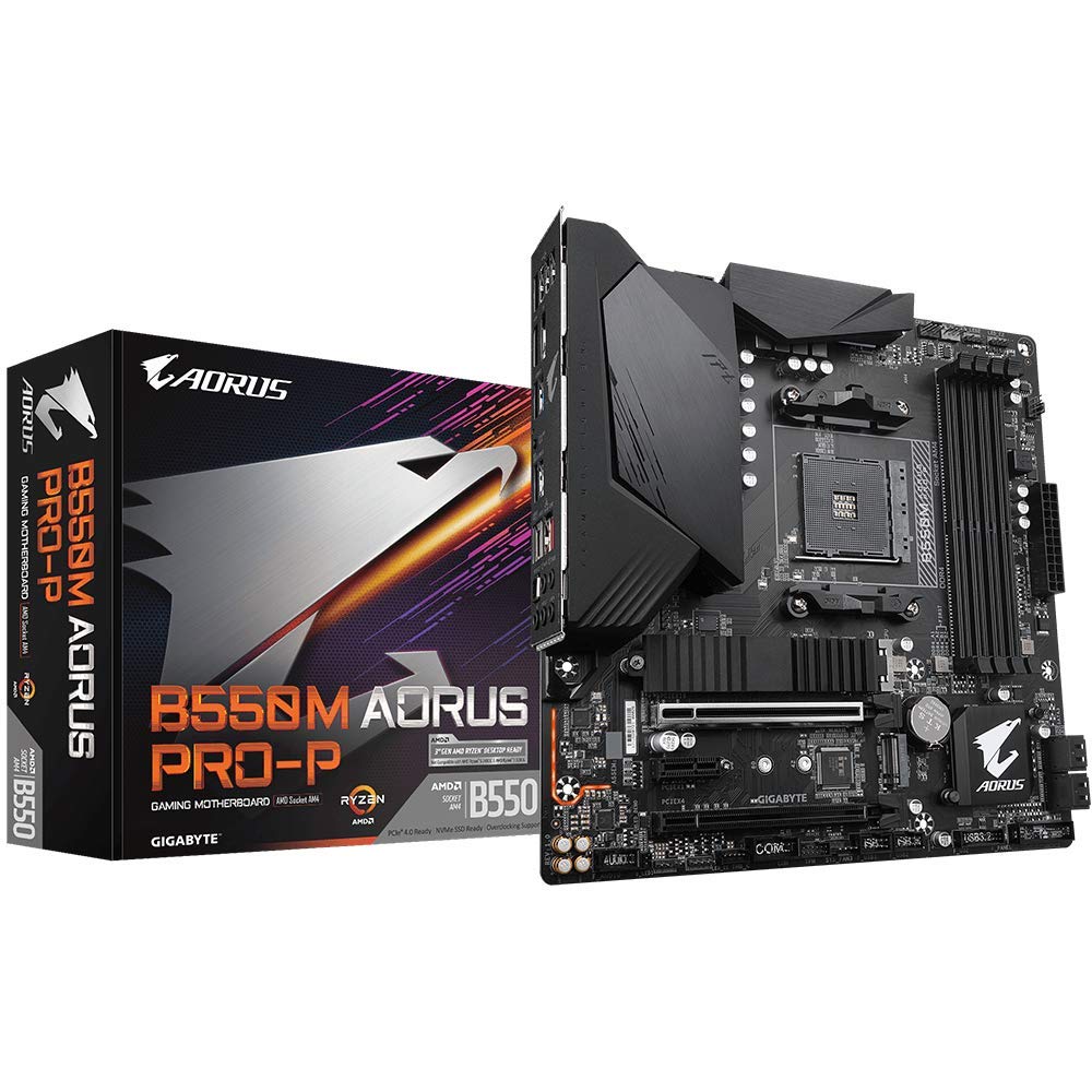 GIGABYTE B550M AORUS PRO-P マザーボード MicroATX AMD B550チップセット搭載 MB5129 Micro ATX Motherboard AMD B550 Socket AM4, DDR4 Support, PCI E 4.0