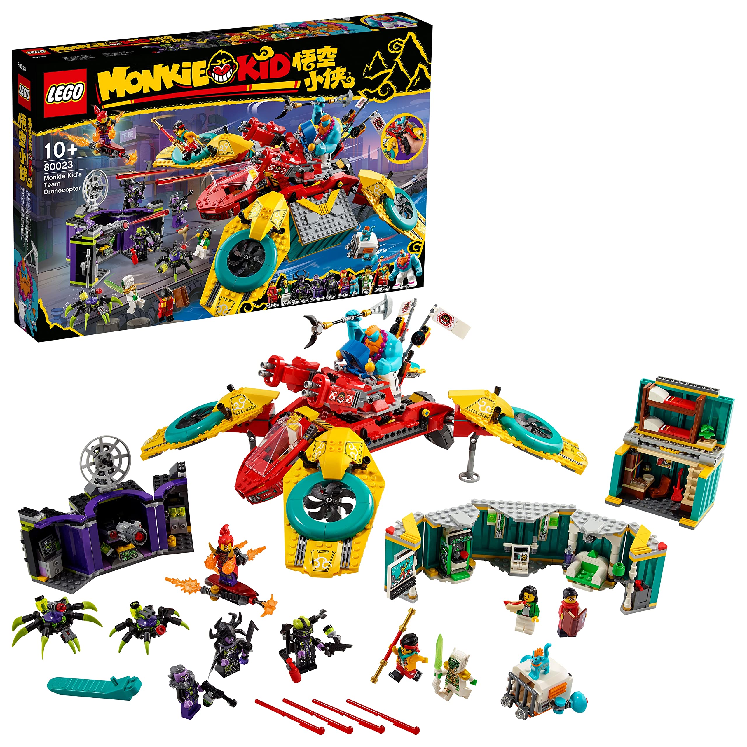 LEGO Monkie Kid 80023 Monkie Kid's Team Dronecopter Action Toy