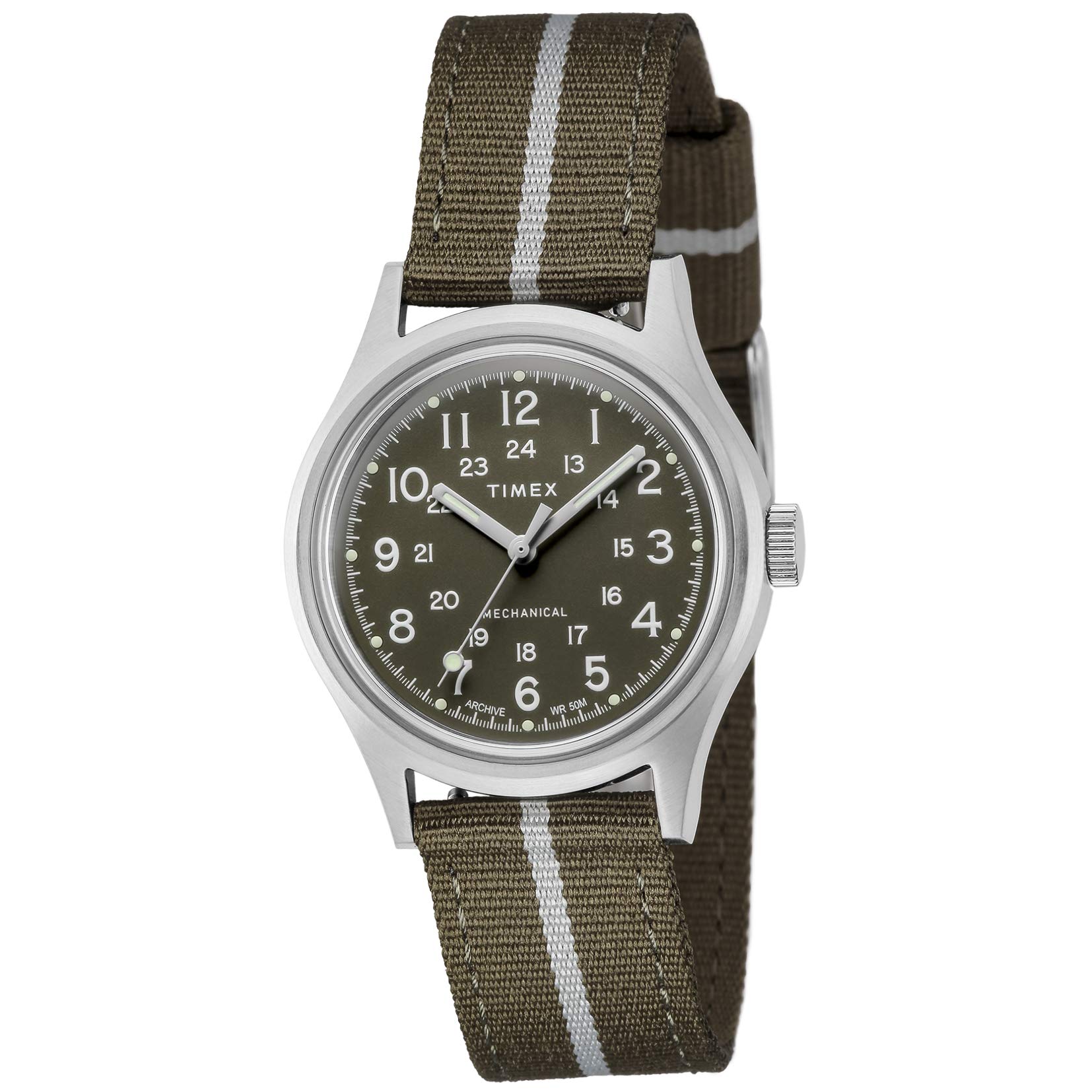 TIMEX Watch MK1 Mechanical Camper Green Dial Hand-wound Nylon Band