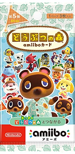 Nintendo Animal Crossing amiibo Card 5th 1BOX=25 packs 1 pack=3