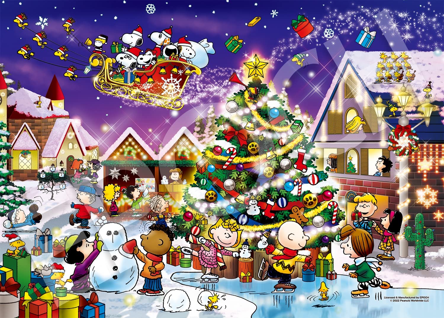 500 Piece Jigsaw Puzzle PEANUTS Snoopy Happy Christmas 2022