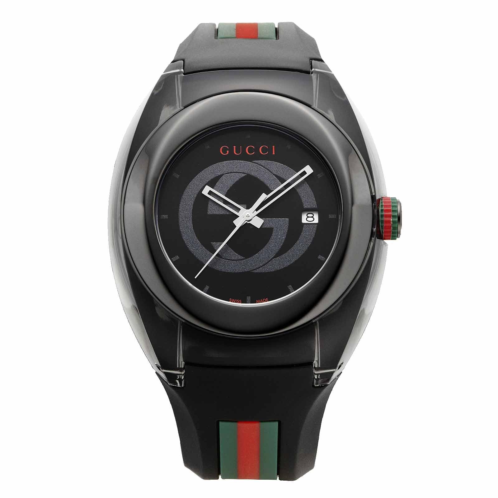GUCCI ブラックレザー 時計BOXタグ付き B0BC97MZL8_1.jpg