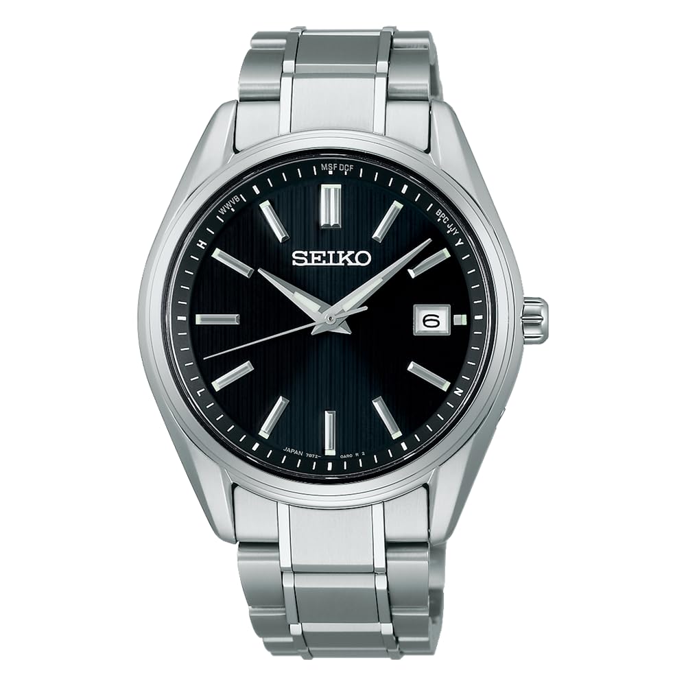 SEIKO SELECTION SBTM341 Titanium Radio Solar Watch Black Dial Made