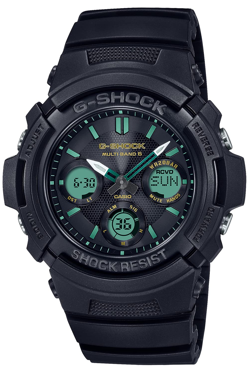 CASIO G-Shock AWG-M100RC-1AJF TEAL AND BROWN Solar Radio Men Watch 