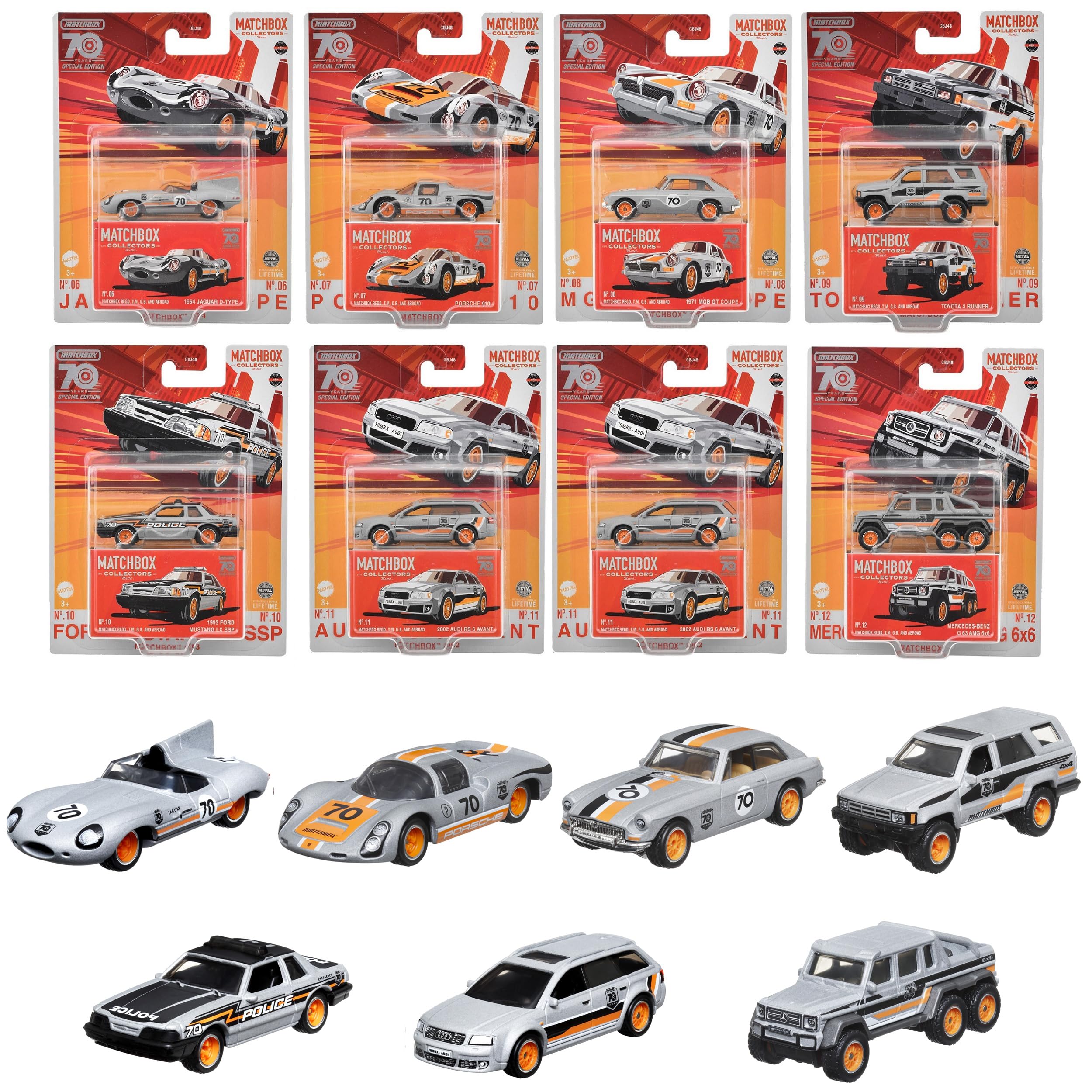 Matchbox Collector's Assortment 70th Special Edition Set of 8