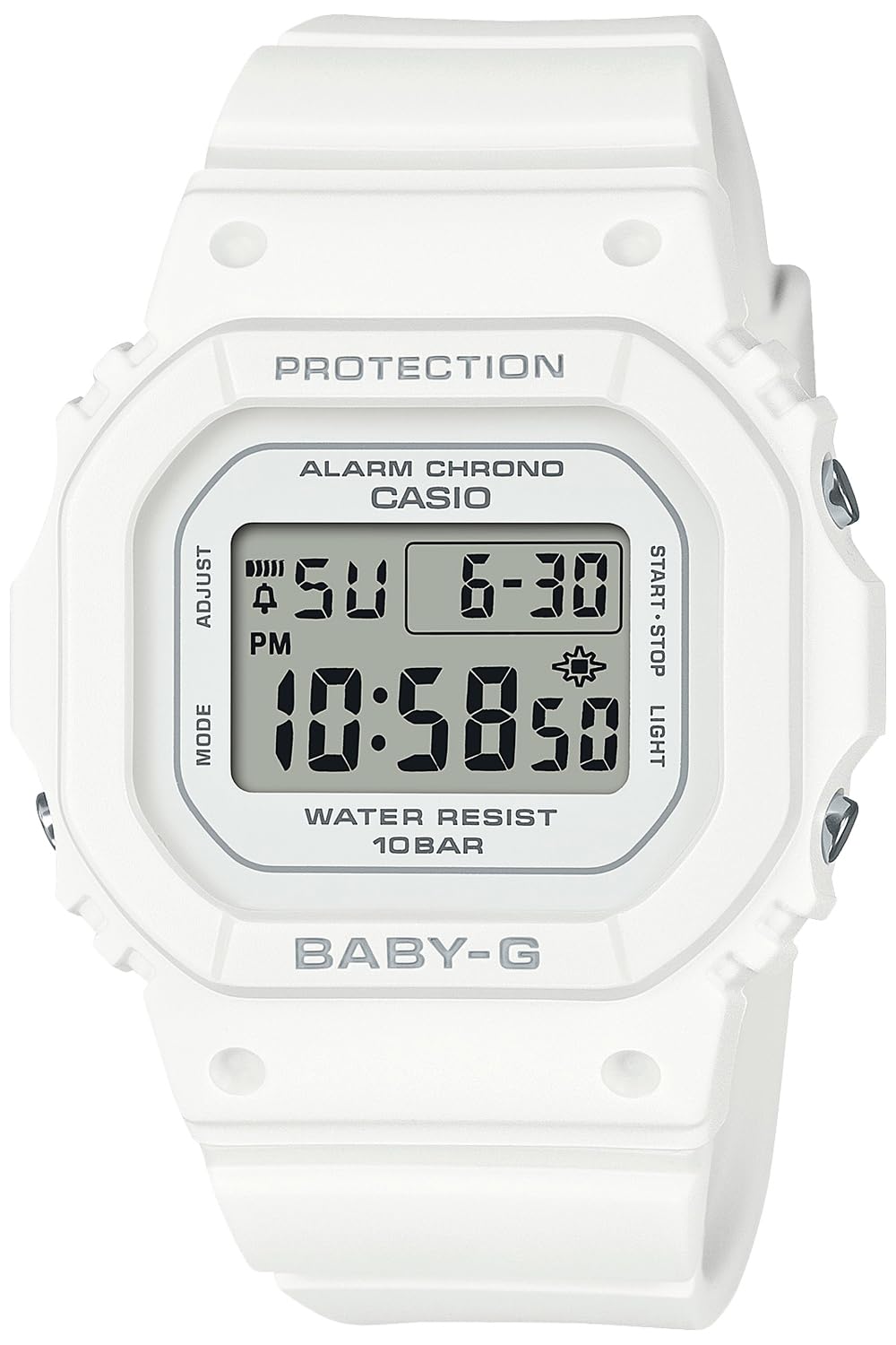 Casio Baby-G White Digital Watch Casio Baby G Womens Digital White Strap Watch Bg169r-7bm  main image 2
