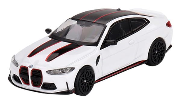 MINI GT x MiJo Exclusives 1/64 BMW M4 CSL Alpine White LHD Model