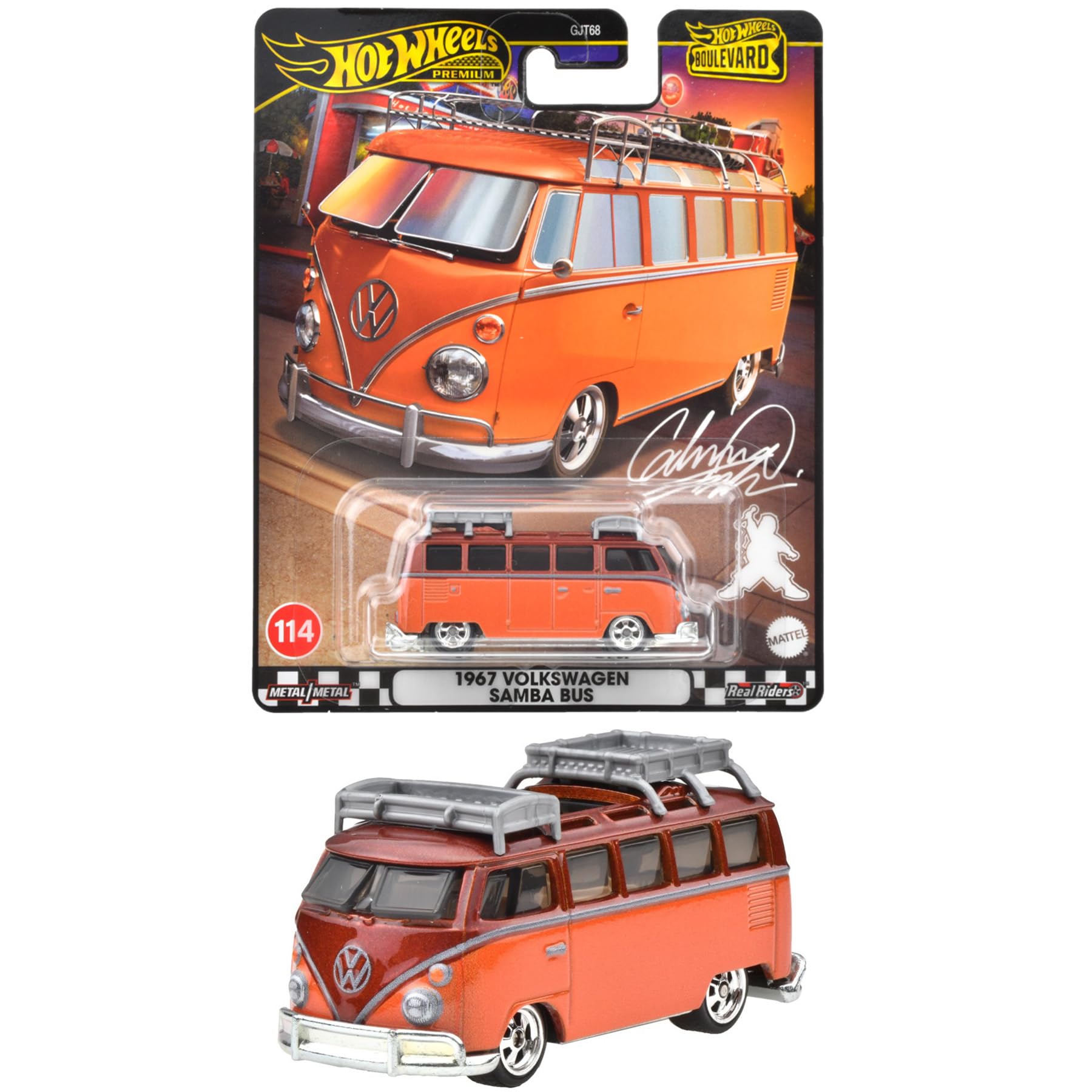 ミニカー　Hot Wheels　VW　フォルクスワーゲン　ビートル　バス New 2025 Hot Wheels HRT62 Boulevard '67 Volkswagen Samba Bus Japan