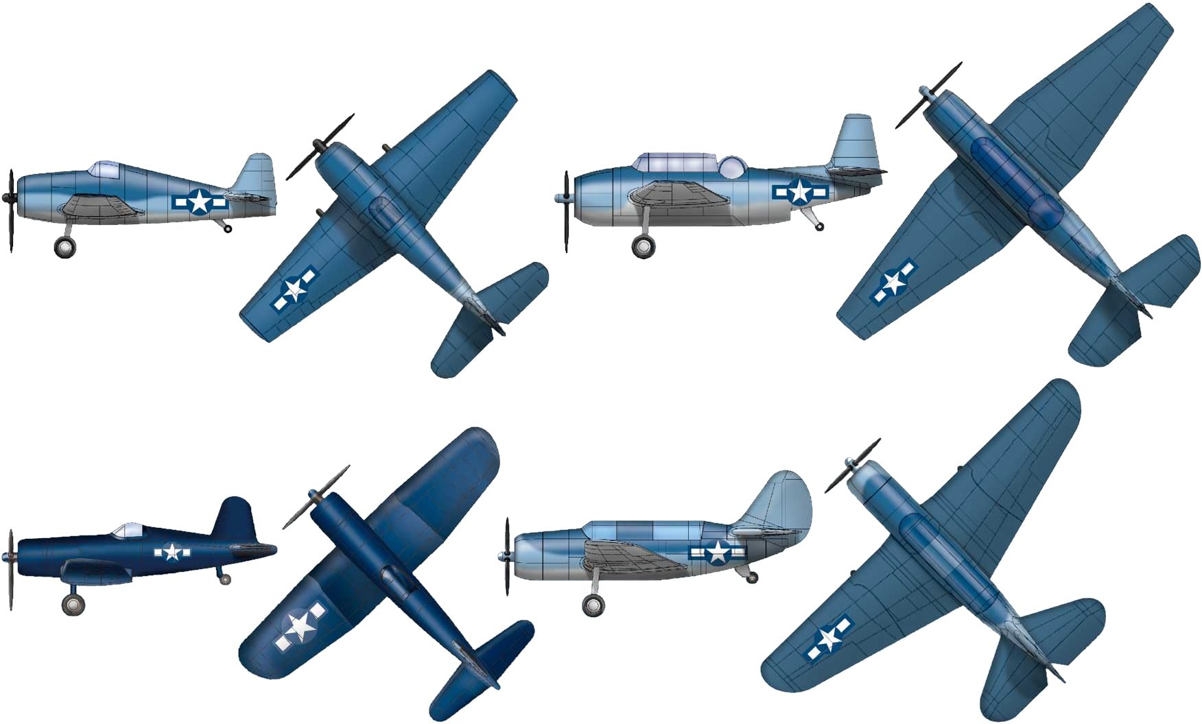 Pit-Road 1/700 Skywave Series WW2 US Carrier Aircraft Set 3 Model