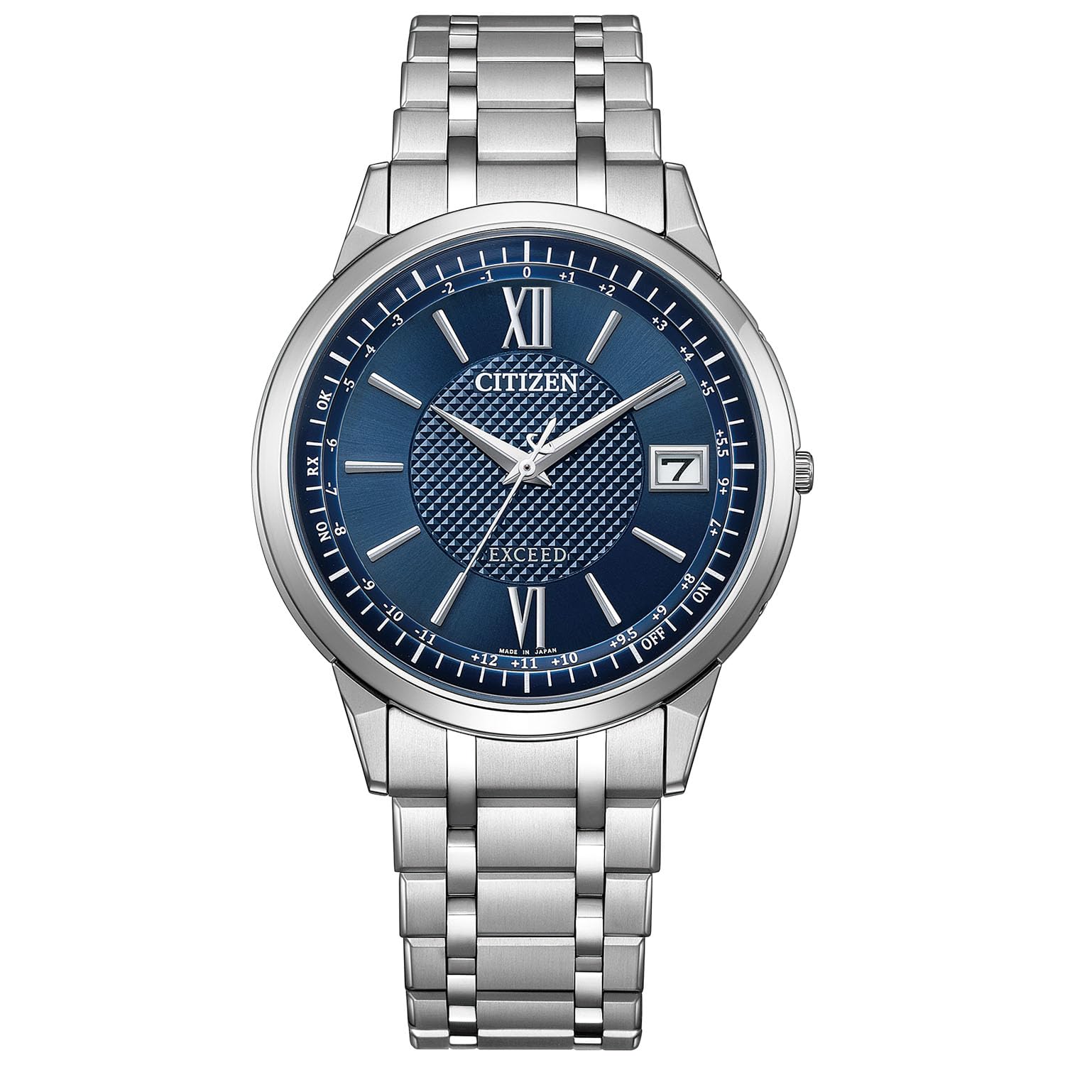 Citizen Eco-Drive Silver and Navy Watch Citizen Citizen Ecodrive Watch 001-570-00875 | Grayson & Co  main image 2