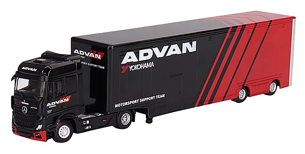 MINI GT 1/64 Mercedes-Benz Actros w/ Racing Transporter ADVAN RHD