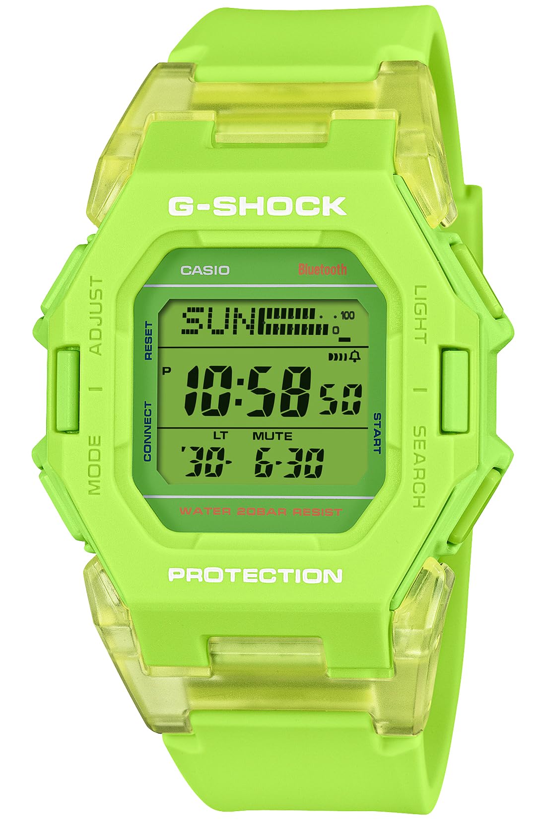 G-SHOCK デジタルウォッチ グリーン CASIO G-SHOCK GD-B500S-3JF Bluetooth Digital Watch Fluorescent