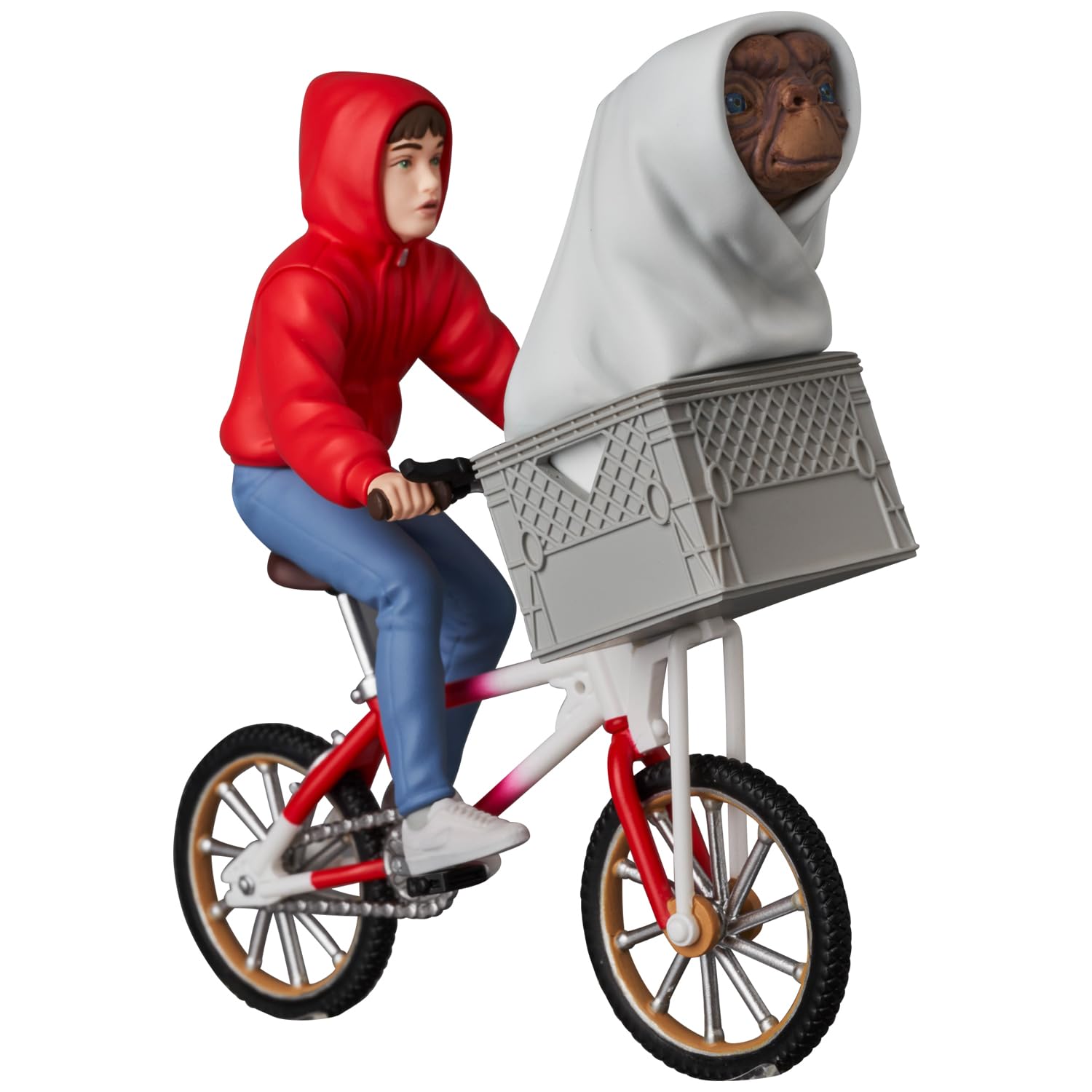 Medicom Toy UDF No.801 E.T. & Elliott w/ Bicycle 90mm non-scale