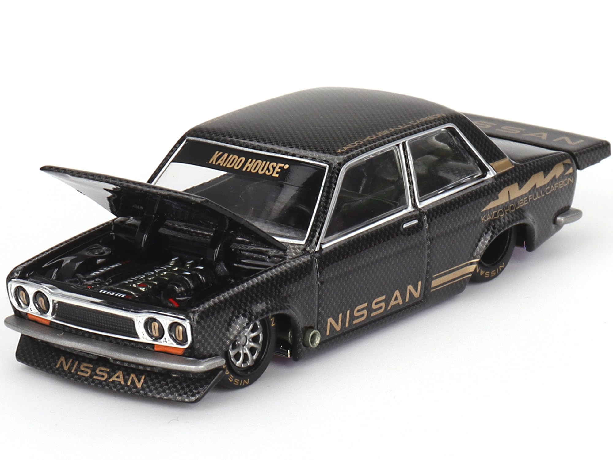 TSM 1/64 Datsun KAIDO 510 Pro Street Full Carbon V1 LHD Diecast