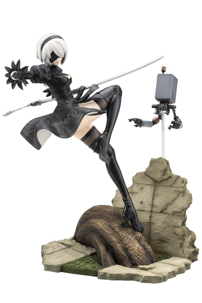 KOTOBUKIYA - ARTFX J 2B NieR:Automata(ニーア オートマタ) Ver1.1a 1/8 完成品 フィギュア(PV102) コトブキヤ Kotobukiya NieR:Automata Ver1.1a ARTFX J 2B 1/8 scale PVC Painted