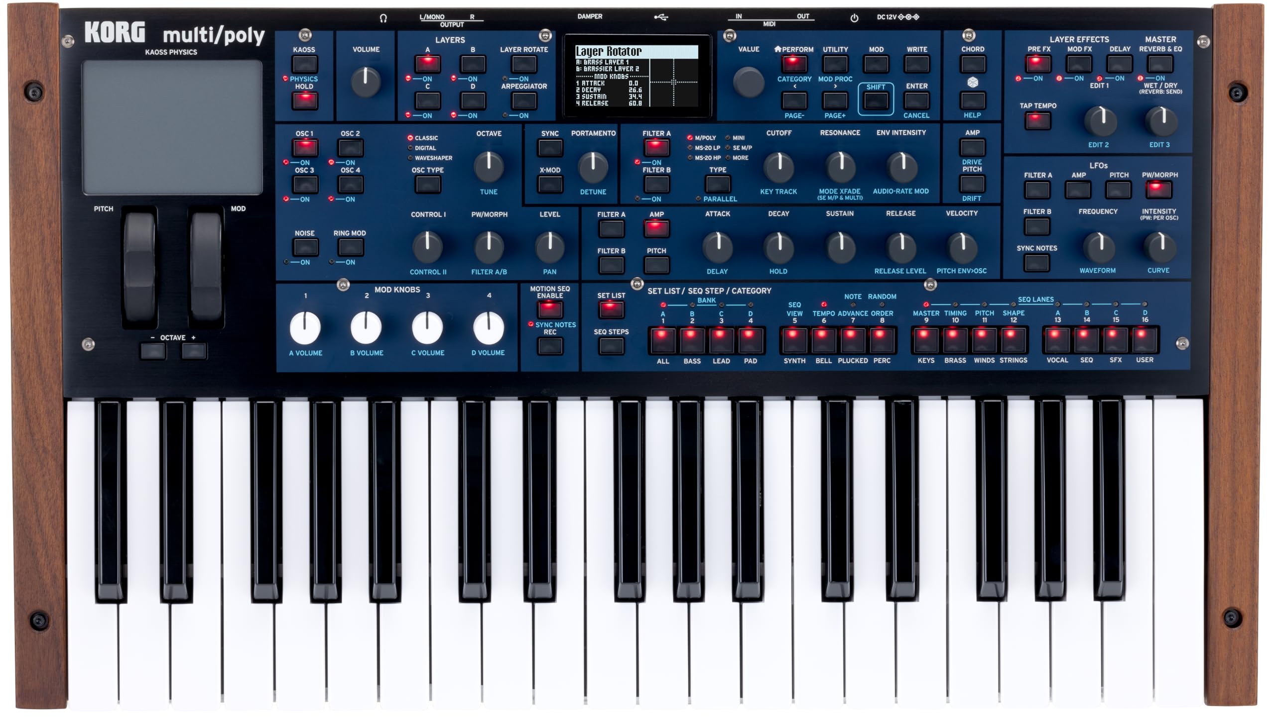 美品 KORG multi/poly ソフトケース・バンドルソフトウェア未使用 Korg multi/poly Analog Modeling Synthesizer MULTIPOLY with Soft
