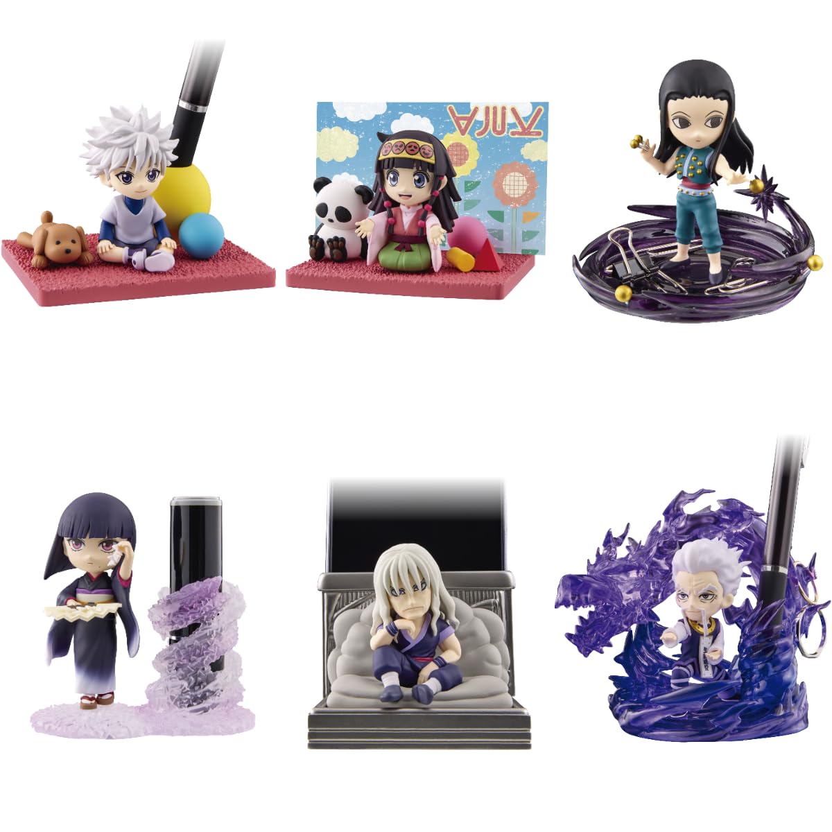 Re-Ment HUNTERxHUNTER DesQ Desktop 5 Figure Set of 6 BOX Full 