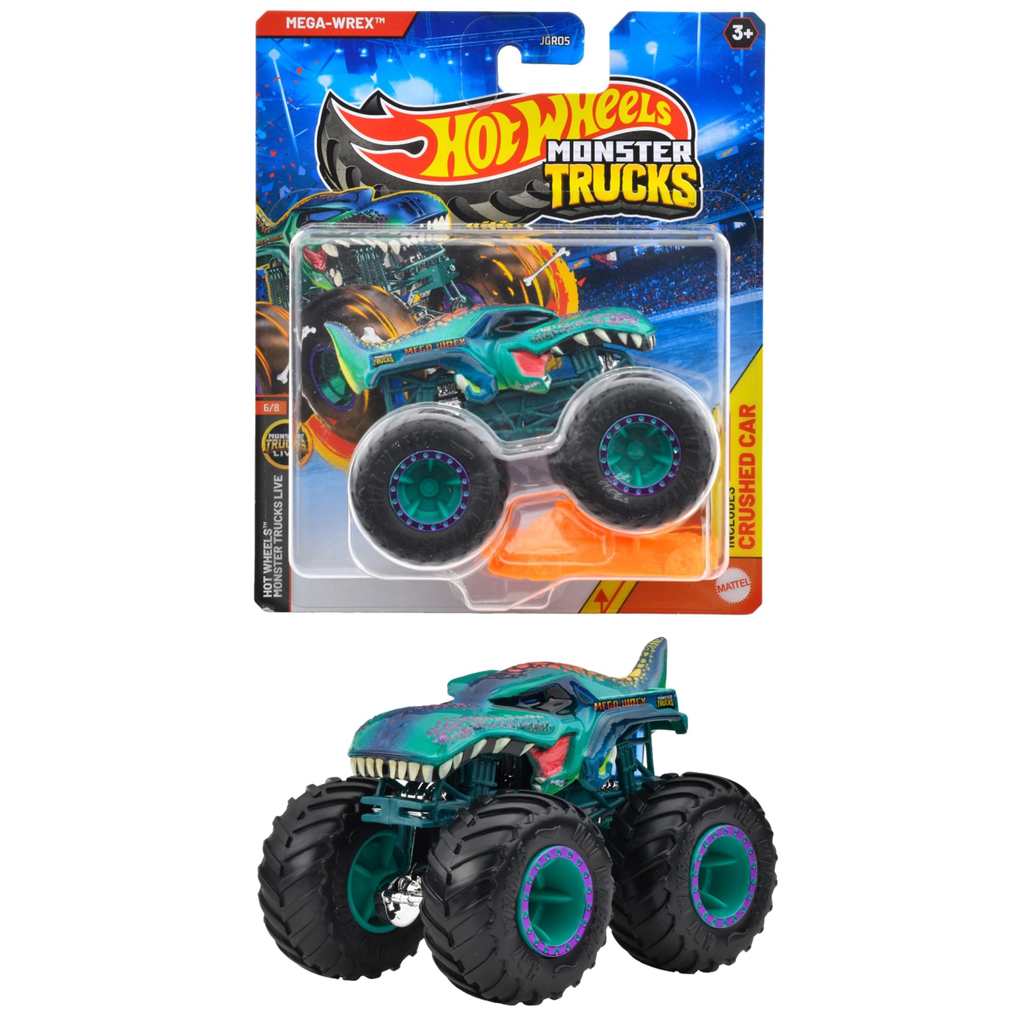 Mattel Hot Wheels Monster Truck 1/64 Mega-Wrex Miniature Diecast